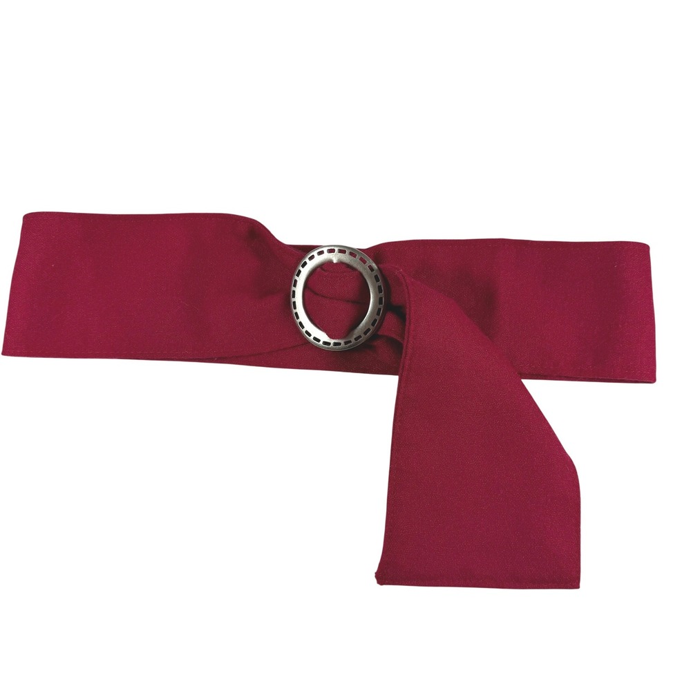 Vitabella Belt M Red 100% Wool Silver Tone Buckle Trad. Norwegian Folk Bunad